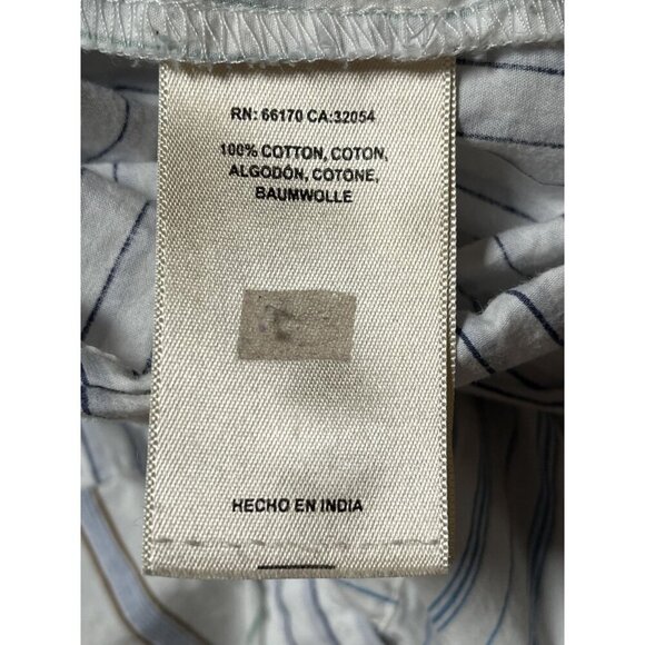 Anthropologie Holding Horses Patchwork Poplin Buttondown Peasant Blouse Stripes - Picture 8 of 10